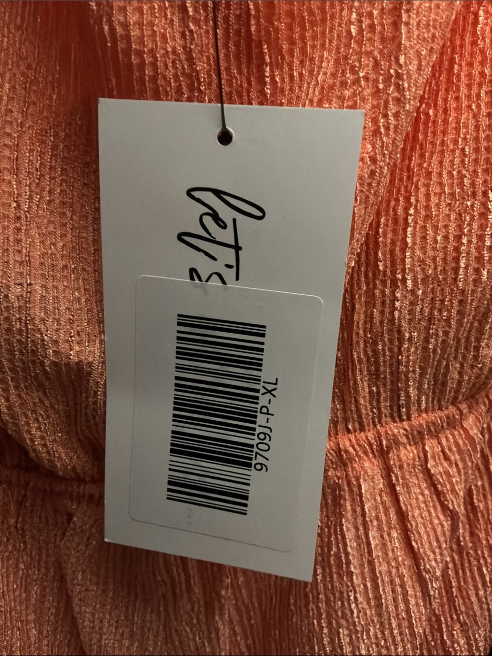 12th Tribe Peach Halter Tie-Front Wide-Leg Jumpsuit - Picture 13 of 13
